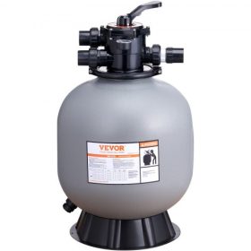   VEVOR homokszűrő, 22 hüvelykes, akár 55 GPM áramlási sebesség, föld feletti úszómedence homokszűrő rendszer 7 utas többutas szeleppel, szűrő, visszamosás, öblítés, recirkuláció, szennyvíz, téli, zárt funkciók