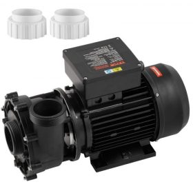   VEVOR 2 sebességes pezsgőfürdős szivattyú, 56-keretes, kétsebességes pezsgőfürdős szivattyú, 1600W / 39 m³/h / 15 m nagy sebességű vagy 400W / 19 m³/h / 3,9 m kis sebességű, 2"-os 90°-ban forgatható csatlakozóval pezsgőfürdőhöz, T