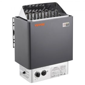   VEVOR szaunakályha, 8 kW-os elektromos szaunakályha, 400 V-os 3N hordozható beltéri/kültéri szaunakályha 3 órás időzítővel, beépített vezérlőkkel 8-12 m³-es otthoni, kereskedelmi szállodai, wellness-zuhanyzós használatra, max. 110