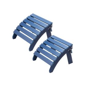   VEVOR Adirondack ottomán szett, 2 db, 18,7H x 18,9SZ x 13,8M hüvelyk HDPE műanyag összecsukható Adirondack ottomán, időjárásálló lábtartó Adirondack székhez, kültéri verandára, medencére, gyepre, hátsó udvarba, kék