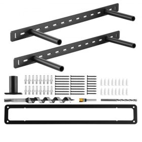   VEVOR lebegő polckonzolok 2 db, 150 font/68 kg teherbírás, 22x6,2x1,5 hüvelyk / 558,4x157,4x38,1 mm, nagy teherbírású rejtett polckonzolok tartója, falra szerelhető, láthatatlan lebegő polckonzol