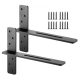 VEVOR T polckonzolok 2 db, 90 kg teherbírás, 406,4x73,5x304,8 mm, tömör acél, nagy teherbírású konzolok polcokhoz, pultba épített úszó konzol szerelvények csavarokkal