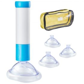   VEVOR fulladásgátló mentőkészülék, hordozható légúti átlátszó fulladásgátló szívókészülék 4 különböző méretű maszkkal és 1 tárolótáskával, elsősegélycsomag elzáródott tárgyak eltávolításához, otthonra, iskolába, utazáshoz