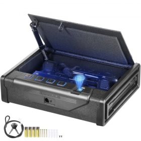   VEVOR Fegyverszéf Pisztolyokhoz Biometrikus fegyverszéf 3 hozzáférési móddal 2 pisztolyhoz