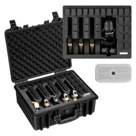   VEVOR kemény pisztolytok, strapabíró, kemény fegyvertok XPE habbéléssel, vízálló pisztolytároló doboz testreszabható belsővel és fogantyúval fegyverhez, objektívekhez, kamerához, felszereléshez, TSA-kompatibilis, 475x415x215 mm