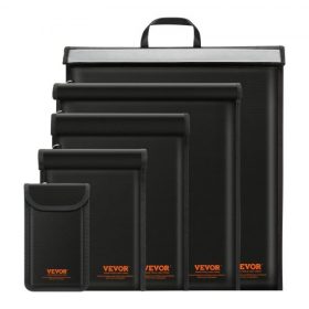   VEVOR Faraday táska, 4 db-os Faraday tok szett laptophoz (16,9x15"), tablethez (13x10,2"), telefonhoz (7,87x4,7") és rádióhoz (10,6x7,8"), tűzálló jelblokkoló tartó Faraday tok lopásgátló és feltörésgátló funkcióval