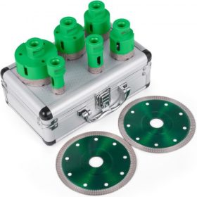   VEVOR 6 db-os gyémánt lyukfűrész készlet fúrómagfúró M14 menettel 20/25/40/45/50/68 MM (0,79/1/1,6/1,77/2/2,7 hüvelyk) 2 fűrészlappal