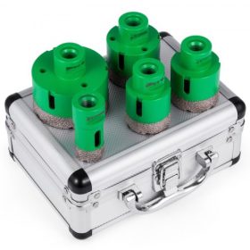   VEVOR 5 db-os gyémánt lyukfűrész készlet gyémánt fúrómagok, M14 25/40/45/50/68MM lyukfűrész fúrófejek, M14 menetű pontpontos fúrás csempékhez, kerámia gránithoz