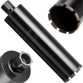   VEVOR koronafúró, 102 mm átmérő, 356 mm fúrási mélység, 1-1/4 hüvelyk-7 belső menet, nagy pontosságú hegesztési technológia, nedves gyémánt koronafúró vasbetonhoz, vörös téglához és falazathoz