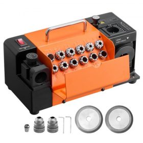   VEVOR MR-13B fúrókorong-élező, 3-15 mm-es fúrókorong-élező állítható élszöggel és 95°-135°-os hegyszöggel, 4600RPM nagysebességű élező 13 befogóhüvelysel, CBN és SDC kerekekkel