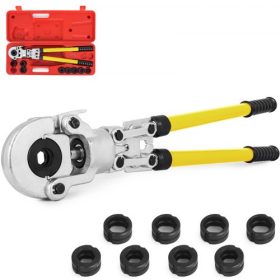   VEVOR rézcső krimpelő vízvezeték-krimpelő fogó V 12-28mm, présfogó rézcső krimpelő krimpelő fogó TH 16-32mm pofák 360°-os fej