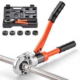   VEVOR hidraulikus cső krimpelő szerszám, rozsdamentes acél csőszerelvények krimpelője V12, V15, V18, V22, V28 pofákkal és hordtáskával, prés-krimpelő szerszámkészlet vízvezeték-javításokhoz és telepítésekhez