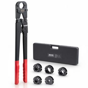   VEVOR cső krimpelő szerszámkészlet, PEX és alumínium-műanyag cső krimpelő TH12 TH16 TH20 TH26 TH32 pofákkal és hajlítható fogantyúval, kompakt, egyportos krimpelő tárolótáskával csőjavításhoz és -szereléshez