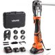 VEVOR akkus csőprés készlet, 18 V-os elektromos csőprés PEX és alumínium-műanyag csövekhez - U16, U20, U25, U32 préspofákkal, 2 db 2AH akkumulátorral, gyorstöltővel és hordtáskával