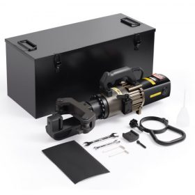   VEVOR Elektromos Hidraulikus Betonacél Hajlító, 2000 W-os Hordozható Betonacél Hajlító Gép, Akár 1,26 Hüvelyk (20-32 mm) hajlítás 5 Másodpercen belül, Nagy Teljesítményű Acél Betonacél Hajlító Szerszámtáskával Olajkanna, Fekete NR