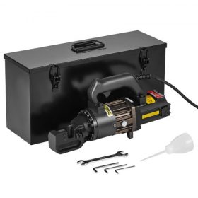   VEVOR elektromos hidraulikus betonacél-vágó, 1000 W-os hordozható betonacél-vágó, akár 3/4 hüvelykes #6 4-20 mm-es betonacél vágása 2,5 másodpercen belül, nagy teljesítményű acél betonacél-vágó olajban gazdag tartozékokkal, fekete