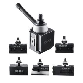   VEVOR gyorscserélő szerszámtartó készlet, 6 részes, esztergaszerszám-tartókkal, ék alakú szerszámtartó esztergaszerszám-tartó tartozékokkal, mini esztergához és fémesztergához 254-381 mm (10"-15") lengéscsillapító, tartós acél any