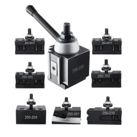   VEVOR gyorscserélő szerszámtartó készlet, 8 részes, esztergáló szerszámtartókkal, dugattyús szerszámtartó tartozékokkal, mini esztergához és fémesztergához 254-381 mm (10"-15") lengéscsillapító, tartós acél anyag