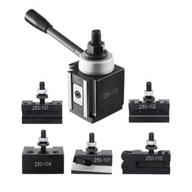   VEVOR gyorscserélő szerszámtartó készlet, 6 darabos, esztergáló szerszámtartókkal, ék alakú szerszámtartó esztergaszerszám-tartó tartozékokkal, mini esztergához és fémesztergához 6"-12"-os fordulatszámmal, tartós acél anyag