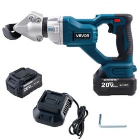   VEVOR fémvágó, akkus lemezvágó 360 fokban forgatható fejjel, dupla pengével, 220VAC 20VDC, 1,22 mm horganyzott acél, 1 mm rozsdamentes acél, alumínium, műanyag, karton vágására alkalmas, 2800 ütés/perc