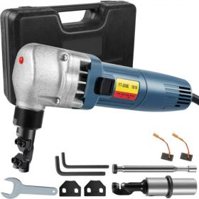   VEVOR elektromos fémcsipkedő, 380 W-os fémcsipkedő, fémvágó, 1800 RPM nagysebességű rotoros fémcsipkedő, 220 V, cserélhető pengékkel, tárolótok, fémlemezcsipkedő rozsdamentes acél, alumínium, műanyag vágásához