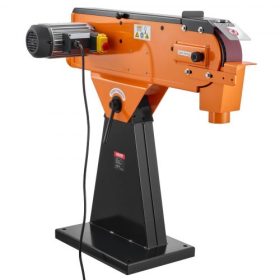   VEVOR 76 mm x 2007 mm-es szalagcsiszoló, 2100 W-os 900 fordulat/perc ipari minőségű csiszológép 0° - 45° állítható szöggel és porgyűjtő nyílással professzionális famegmunkáláshoz és fémmegmunkáláshoz