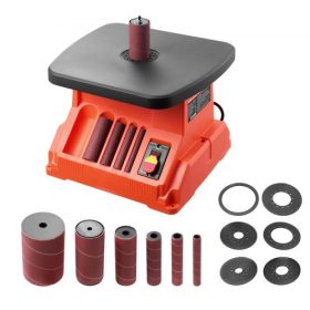   VEVOR oszcilláló orsós csiszoló, 2000 fordulat/perc asztali orsós csiszoló 6 hüvellyel (12,7–76,2 mm), 16 mm lökettel és 390 x 415 mm széles munkaasztallal bútorfényezéshez, kézműves csiszoláshoz, barkács famegmunkáláshoz