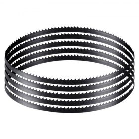   VEVOR szalagfűrészlap, 1511 mm hosszú, 6 TPI szalagfűrészlap 15 HRC edzett, éles fogakkal, SK5 nagy szilárdságú szénacél, 6,35 mm széles, a főbb famegmunkáló szalagfűrész márkák cseréje, 1 csomag