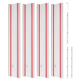   VEVOR fűrészvezetősín, 2794 mm vágási tartomány, a készlet 2 x 698,5 mm-es alumínium extrudált vezetősínt és 3 csatlakozót tartalmaz, kompatibilis a Makita, Festool és WEN fűrészekkel, famegmunkálási projektekhez