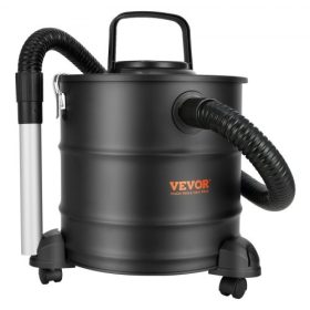   VEVOR hamuporszívó, 20 l, 1200 W-os erős szívóerővel, hamuporszívó 1,2 m-es flexibilis tömlővel és kerekekkel, kandallókhoz, pelletkályhákhoz, fatüzelésű kályhákhoz, grillekhez, pizzakemencékhez, tűzrakóhelyekhez