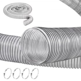   VEVOR 10,2 cm x 609,6 cm porgyűjtő tömlő vastagított PVC flexibilis átlátszó tömlő