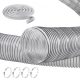 VEVOR porgyűjtő tömlő, 4" x 50', vastagított PVC anyagból, átszúrásálló, rugalmas, átlátszó tömlő szénacél dróttekerccsel, 4 x 304 rozsdamentes acél bilincsekkel, asztali körfűrészhez, szalagfűrészhez, gyaluhoz, illesztőhöz