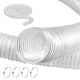 VEVOR porgyűjtő tömlő, 2,5" x 20', vastagított PVC anyagból, átszúrásálló, rugalmas, átlátszó tömlő szénacél dróttekerccsel, 4 x 304 rozsdamentes acél bilincsekkel, asztali körfűrészhez, szalagfűrészhez, gyaluhoz, illesztőhöz