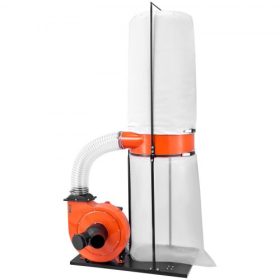   VEVOR porgyűjtő, 1100 CFM 2,5 mikronos örvénykúpos porgyűjtő, 1,5 LE teljesítményű fűrészporgyűjtő rendszer 132,5 literes porgyűjtő zsákkal és 159 literes szűrőzsákkal, 2800 RPM nagy sebesség, faforgácshoz