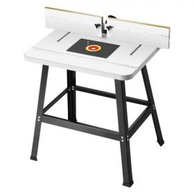   VEVOR precíziós maróasztal rendszer, 800 x 606 mm / 31,5 hüvelyk x 23,9 hüvelyk, maróasztal tartozékkészlet állítható vezetővel, MDF asztallap, masszív fém talp, porgyűjtő nyílás, kompatibilis a marókkal és különféle fúrófejekkel