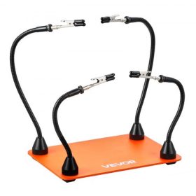   VEVOR mágneses segítőkezek forrasztóállomás, 4 rugalmas karú harmadik kézből készült szerszám, krokodilcsipeszekkel és csúszásmentes, strapabíró acél talppal, forrasztó segítőkezek elektronikai javításhoz, kézműves hobbi barkácsol