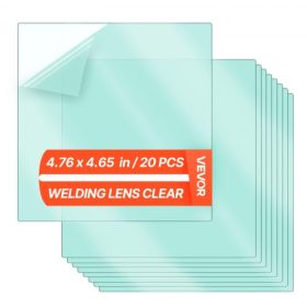   VEVOR hegesztősisak külső védőlencse, 121 x 118 mm, 20 db külső cserelencse, szűrővédő átlátszó borítás, kompatibilis a VEVOR CRIUS/METIS sorozatú automatikusan sötétedő hegesztősisakokkal