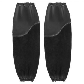   VEVOR lángálló hegesztő munkavédelmi hüvelyek, strapabíró marhabőrből és lángálló pamutból készült karvédő hüvelyek férfiaknak és nőknek - rugalmas mandzsettákkal hegesztéshez, kovácsmunkához, famegmunkáláshoz