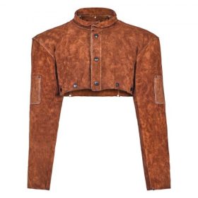   VEVOR bőr hegesztő köpenyhüvely, strapabíró, lángálló marhabőr biztonsági köpenyhüvelyek férfiaknak és nőknek, hőálló hegesztéshez, kovácsoláshoz, famegmunkáláshoz, kertészkedéshez, M-es méret