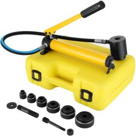   VEVOR 6 Die 10 tonnás hidraulikus kiütő lyukasztó 1/2"-2" kéziszerszám-vágó meghajtó készlet, lyukfűrész készlet vágószerszám fűrész elektromos vezeték fémfúró