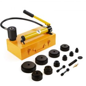   VEVOR 15 tonnás hidraulikus kiütőcsavarozó készlet furatszerszám 1/2"-4" 10 szerszámmal