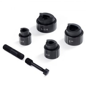   VEVOR hidraulikus kiütő készlet, 4 darabos 1/2", 3/4", 1", 1-1/4"-os csőlyukasztó készlet, fémlemez-behajtó szerszámok, KO szerszámkészletek alumíniumhoz, sárgarézhez, rozsdamentes acélhoz, üvegszálhoz és műanyaghoz