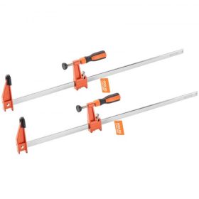   VEVOR rúdszorítók famegmunkáláshoz, 2 db-os csomag, 61 cm-es nyílás, zárható F-szorító 272 kg teherbírással, 63,5 mm mélység, öntöttvas és szénacél, könnyen használható, faszorítók famegmunkáláshoz és fémmegmunkáláshoz