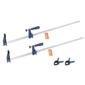   VEVOR rúdszorítók famegmunkáláshoz, 2 db-os csomag, 91,4 cm-es nyílás, zárható F-szorító 272 kg teherbírással, 63,5 mm mélység, öntöttvas és szénacél, könnyen használható, faszorítók famegmunkáláshoz és fémmegmunkáláshoz
