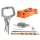 VEVOR zsebfúró, 56 db-os mini Jig zseblyuk rendszer 9"-es C-bilincssel, lépcsőfúróval, csavarkulccsal, fúróütköző gyűrűvel, négyszögletes meghajtó bittel és csavarokkal, barkács asztalos munkákhoz