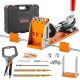 VEVOR Pocket Hole Jig Kit, 34 db Zseblyuk-rácsrendszer 11"-es C-bilincssel, Rögzítés, Lépcsős fúrók, Kulcsok, Fúróütköző gyűrűk, Négyzet alakú meghajtó bitek, Szerszámosláda, Barkács asztalos munkákhoz, Állítható
