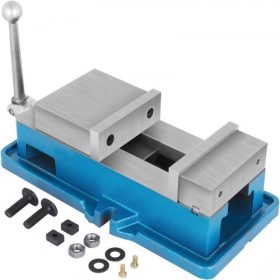   VEVOR 5"-os szuperrögzítésű satu NC/CNC gépekhez, nagy pontosságú asztali szorítósatu, CNC szorítósatu, rögzítősatu, fúrás, 125 mm szélesség, CNC 24KN