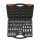 VEVOR Torx bitfej és külső Torx dugókulcs készlet, 60 darabos T6-T70, TT6-TT70, TP8-TP60, E4-E24, S2 ötvözött acél és Cr-V acél, 1/4 hüvelykes, 3/8 hüvelykes és 1/2 hüvelykes behajtással, továbbfejlesztett tárolótokkal, kézi haszn