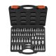 VEVOR Torx bitfej és külső Torx dugókulcs készlet, 60 darabos T6-T70, TT6-TT70, TP8-TP60, E4-E24, S2 ötvözött acél és Cr-V acél, 1/4 hüvelykes, 3/8 hüvelykes és 1/2 hüvelykes behajtással, továbbfejlesztett tárolótokkal, kézi haszn