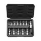 VEVOR Torx bitdugókulcs készlet, 13 részes, csillag T8 - T60 készlet, S2 ötvözött acél és Cr-V acél, 1/4 hüvelykes, 3/8 hüvelykes és 1/2 hüvelykes behajtással, továbbfejlesztett tárolódobozzal, Torx dugókulcsok kézi használatra, s